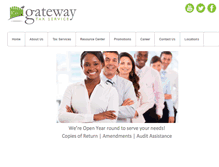 Tablet Screenshot of gatewaytaxservice.com